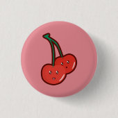 Kawaii Kirsche Button (Vorderseite)