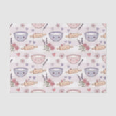 Kawaii Kitchen Heart Baking Pink White Purple Seidenpapier (Vorderseite)