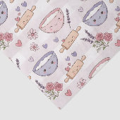 Kawaii Kitchen Heart Baking Pink White Purple Seidenpapier (Ausschnitt)