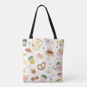 Kawaii Kitchen Teefreunde und Bäckereidesign Tasche (Rückseite)