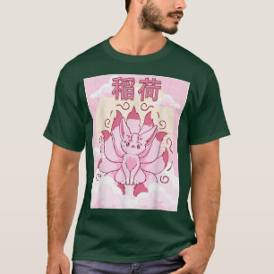Kawaii Kitsune Inari Fo Japanisch Ästhetische Nine T-Shirt