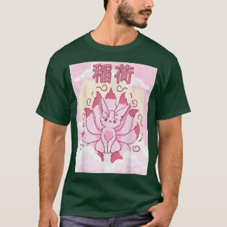 Kawaii Kitsune Inari Fo Japanisch Ästhetische Nine T-Shirt