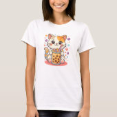 Kawaii Kitten Bubble Tee - Niedlich Calico Katze B (Vorderseite)