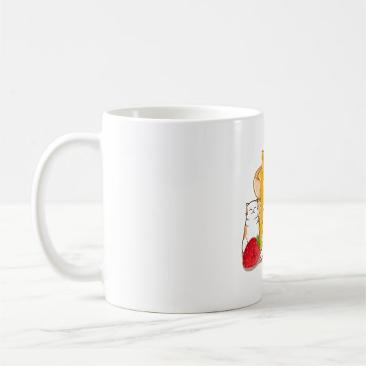 Kawaii Kitten Pancakes Kaffeetasse (Links)