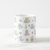 Kawaii Kittens Baking Pattern Coffee Mug Kaffeetasse (Mittel)