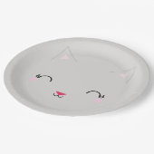Kawaii kitty CAT BIRTHDAY Party Paper Platte 3 Pappteller (Schrägansicht)
