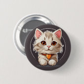 Kawaii Kitty Cat Button (Vorne & Hinten)