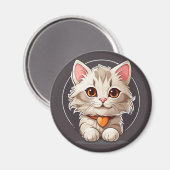 Kawaii Kitty Cat Magnet (Vorderseite/Rückseite)
