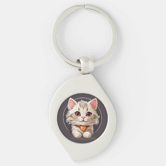 Kawaii Kitty Cat Schlüsselanhänger (Vorderseite)