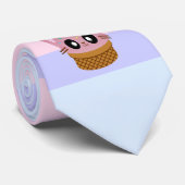 Kawaii kitty cone Eis Cat Strip Krawatte (Gerollt)
