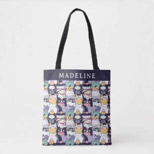 Kawaii Kitty Costume Personalisiert Trick oder Tre Tasche