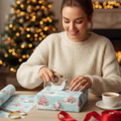 Kawaii Kitty & Friends Weihnachtswrapping Paper Geschenkpapier Set