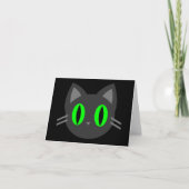 Kawaii Kitty Halloween Karte (Vorderseite)