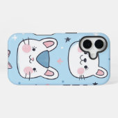 Kawaii Kitty Liebe Anime Phone Case iPhone 16 Hülle (Rückseite (Horizontal))
