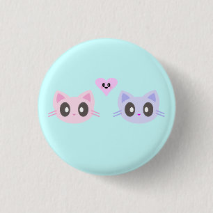 kawaii Kitty-Liebe Button