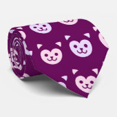 Kawaii Kitty Smile Face Pattern Krawatte (Gerollt)