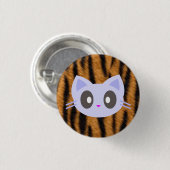 Kawaii kitty tiger print button (Vorne & Hinten)