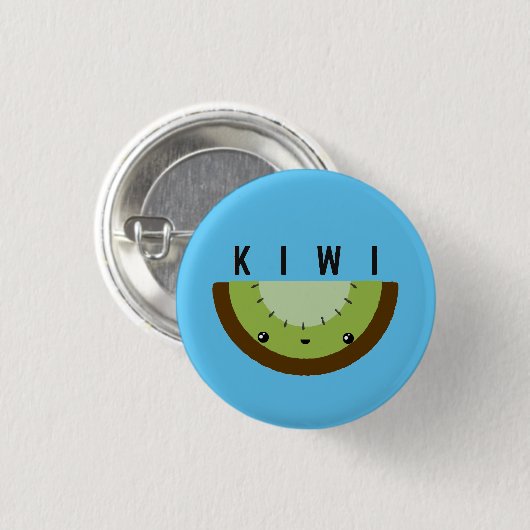 Kawaii | Kiwi | Abzeichen Button (Vorne & Hinten)