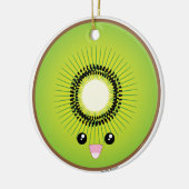 Kawaii Kiwi Keramikornament (Links)