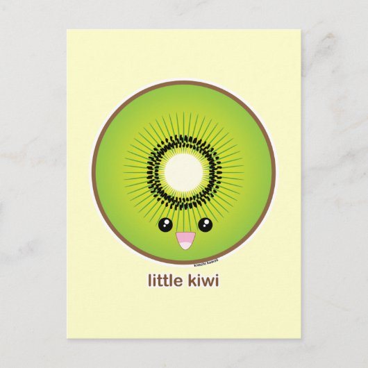 Kawaii Kiwi Postkarte (Vorderseite)