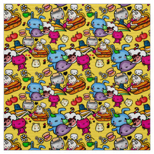 Kawaii-Kleidung mit niedlichem Kawaii Doodle herst Stoff