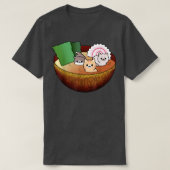 Kawaii kleine Katzen in der Suppe, Funny anime Kat T-Shirt (Design vorne)