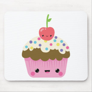 Kawaii kleiner Kuchen mit Kirsche auf die Mousepad