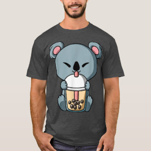 Kawaii Koala Bear Boba Milk Tea Blase Tee Anime
