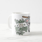 Kawaii Koala Nimm's Leicht Selbstfürsorge-Geschenk Kaffeetasse (Vorderseite Links)