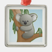 Kawaii Koala Ornament Aus Metall (Vorne)