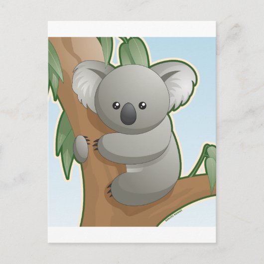 Kawaii Koala Postkarte (Vorderseite)