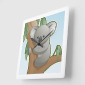 Kawaii Koala Quadratische Wanduhr (Winkel)