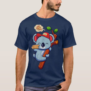 Kawaii Koala Süße Tier Pizza Lieferung Funny Pizz T-Shirt