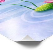 Kawaii Koi Fish Pink Water Lilies Pond Fotodruck (Ecke)