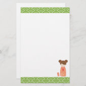 Kawaii Kokeshi Briefpapier (Vorne/Hinten)