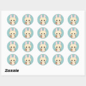 Kawaii Kokeshi Bunny Sticker (Blatt)