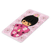 Kawaii Kokeshi Doll Magnet (Linke Seite)