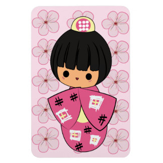 Kawaii Kokeshi Doll Magnet