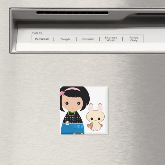 Kawaii Kokeshi Magnet (In Situ (Geschirrspüler))