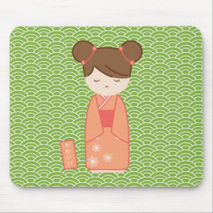 Kawaii Kokeshi Mousepad