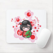 Kawaii Kokeshi Puppe Mousepad (Mit Mouse)