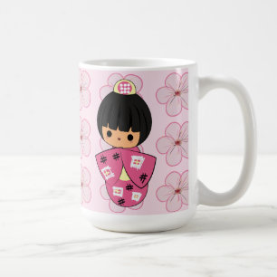 Kawaii Kokeshi Puppen-Tasse Kaffeetasse