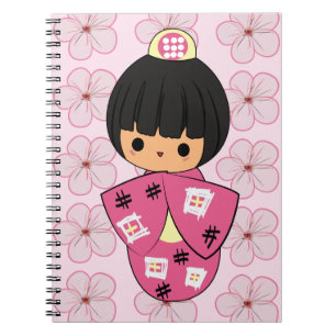 Kawaii Kokeshi Puppennotizbuch Notizblock