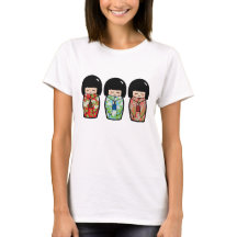 Kawaii Kokeshi Trio-japanisches Puppen-Shirt