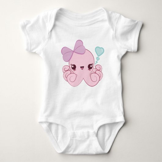 Kawaii Krake Baby Strampler (Vorderseite)