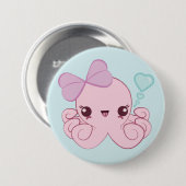 Kawaii Kraken-Knopf Button (Vorne & Hinten)