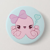 Kawaii Kraken-Knopf Button (Vorderseite)