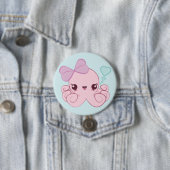 Kawaii Kraken-Knopf Button (Beispiel)