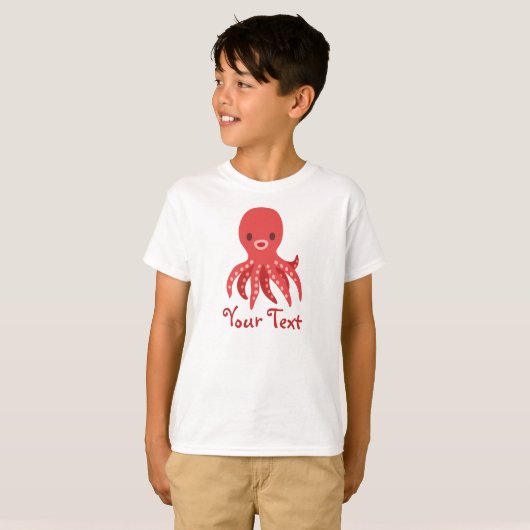 Kawaii Kraken-personalisiertes T-Shirt - (Vorne ganz)
