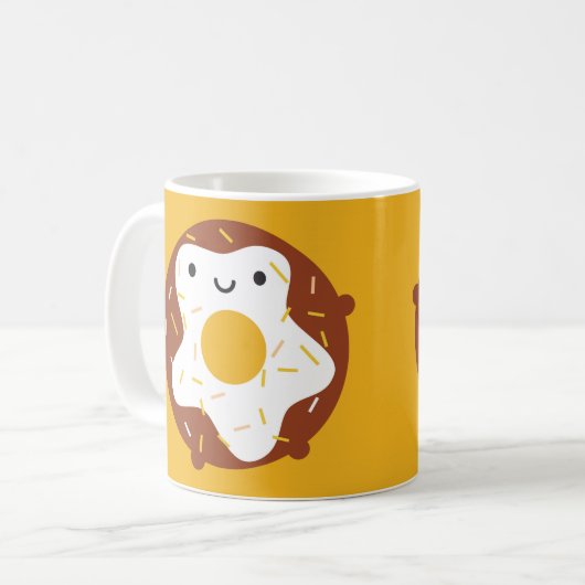 Kawaii Krapfen Kaffeetasse (Vorderseite Links)